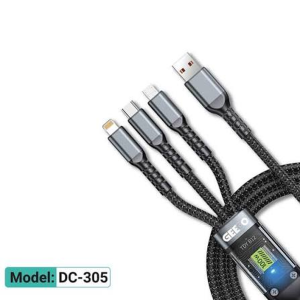 GEEOO DC305 3 IN 1 Super Fast Charging Cable